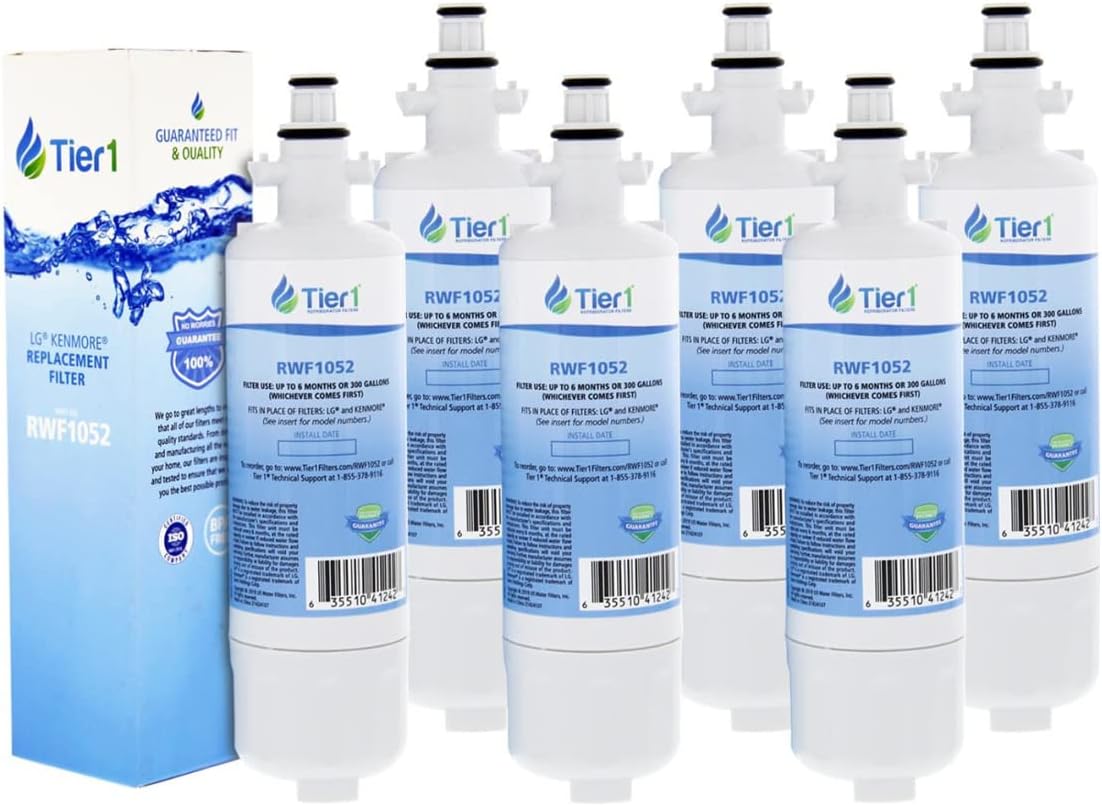 Tier1 ADQ36006101 Refrigerator Water Filter 6-pk for LG Models