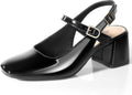 Mary Jane Chunky Low Heels Dress Shoes for Women - Comfortable Ankis