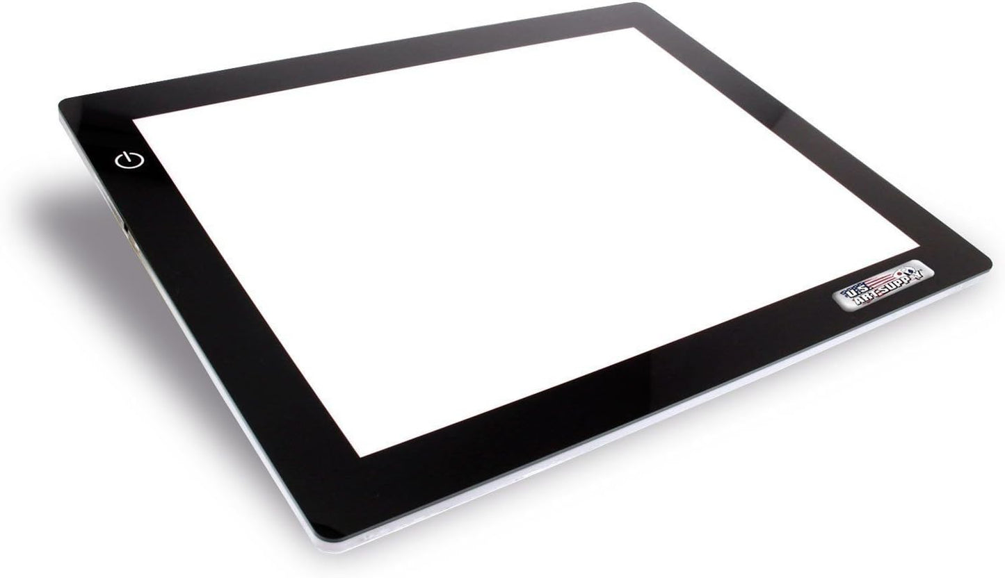 U.S. Art Supply Lightmaster USB Powered LED Lightbox for Artists