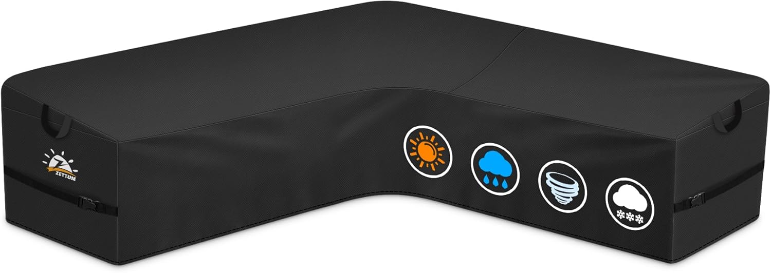 Zettum Outdoor V-Shaped Sectional Cover for Patio Furniture