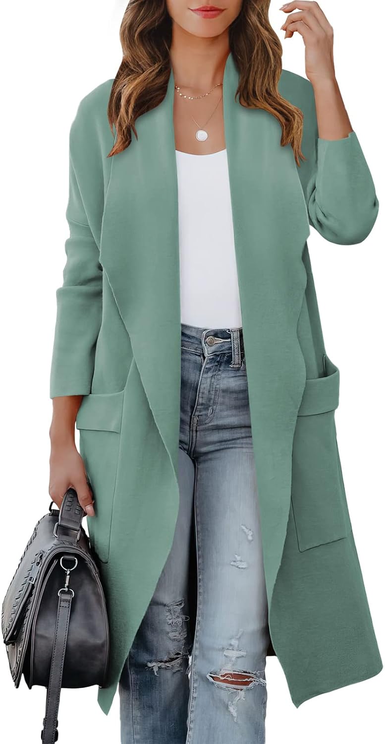 ANRABESS Women's Long Cardigan Sweater for Fall Fashion Style