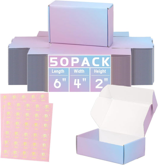 6x4x2 Inch Small Shipping Boxes for Small Business Packaging