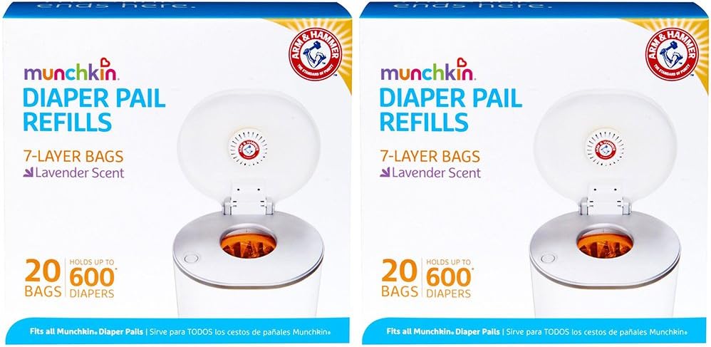 Munchkin Arm & Hammer Diaper Pail Refill Bags for Easy Disposal