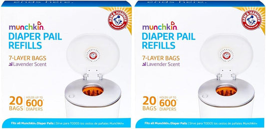 Munchkin Arm & Hammer Diaper Pail Refill Bags for Easy Disposal