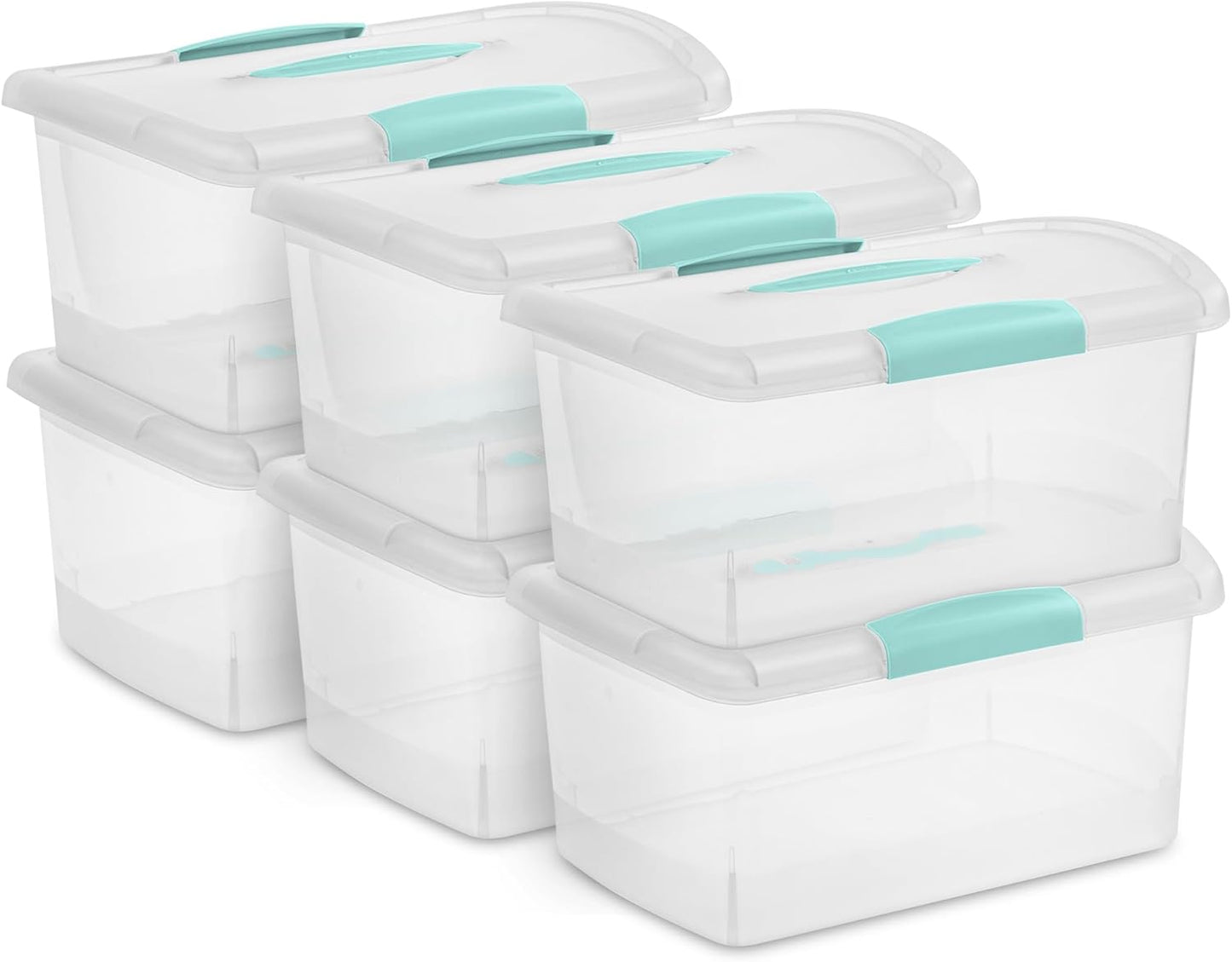 Sterilite Stackable Storage Bin with Latch Lid for Organizing
