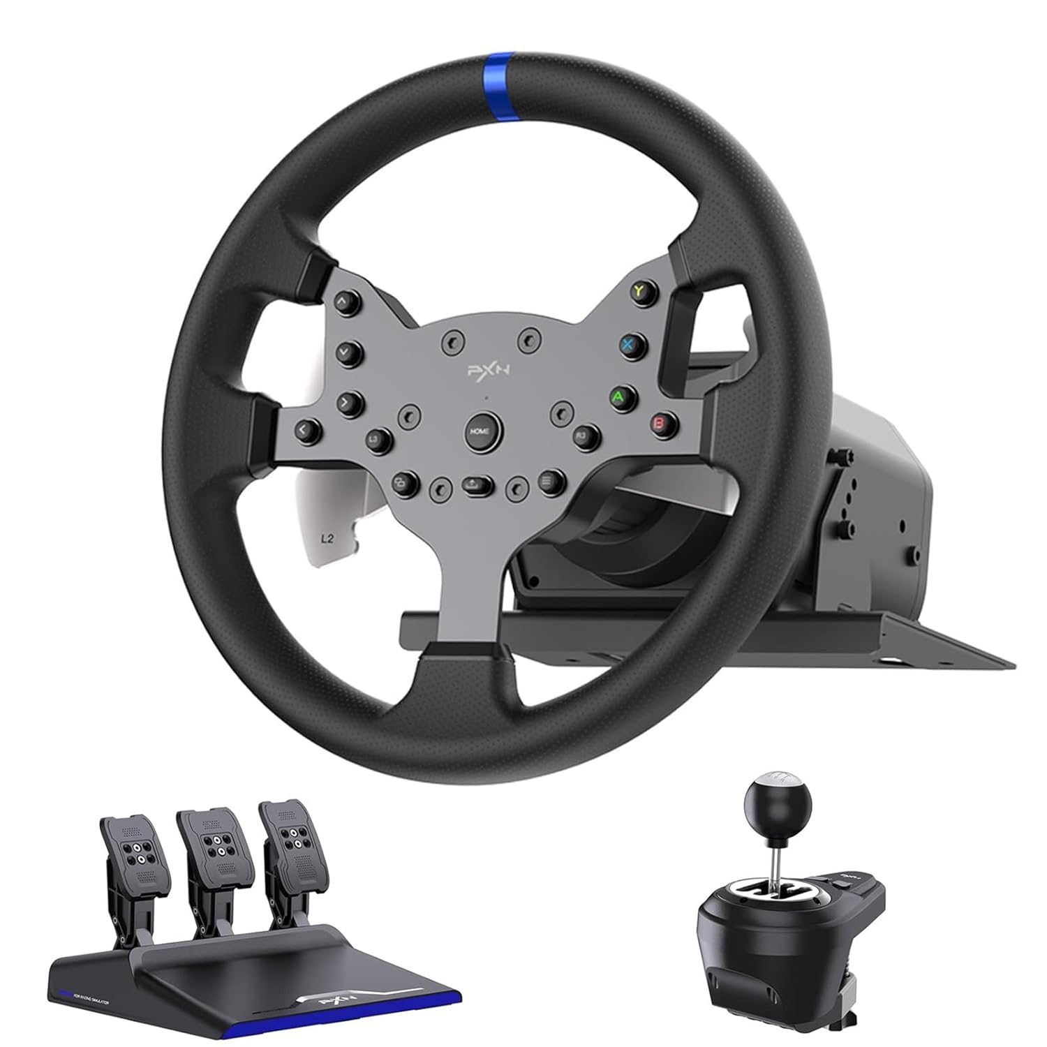 PXN Force Feedback Racing Wheel for PC, PS4, Xbox Series X/S