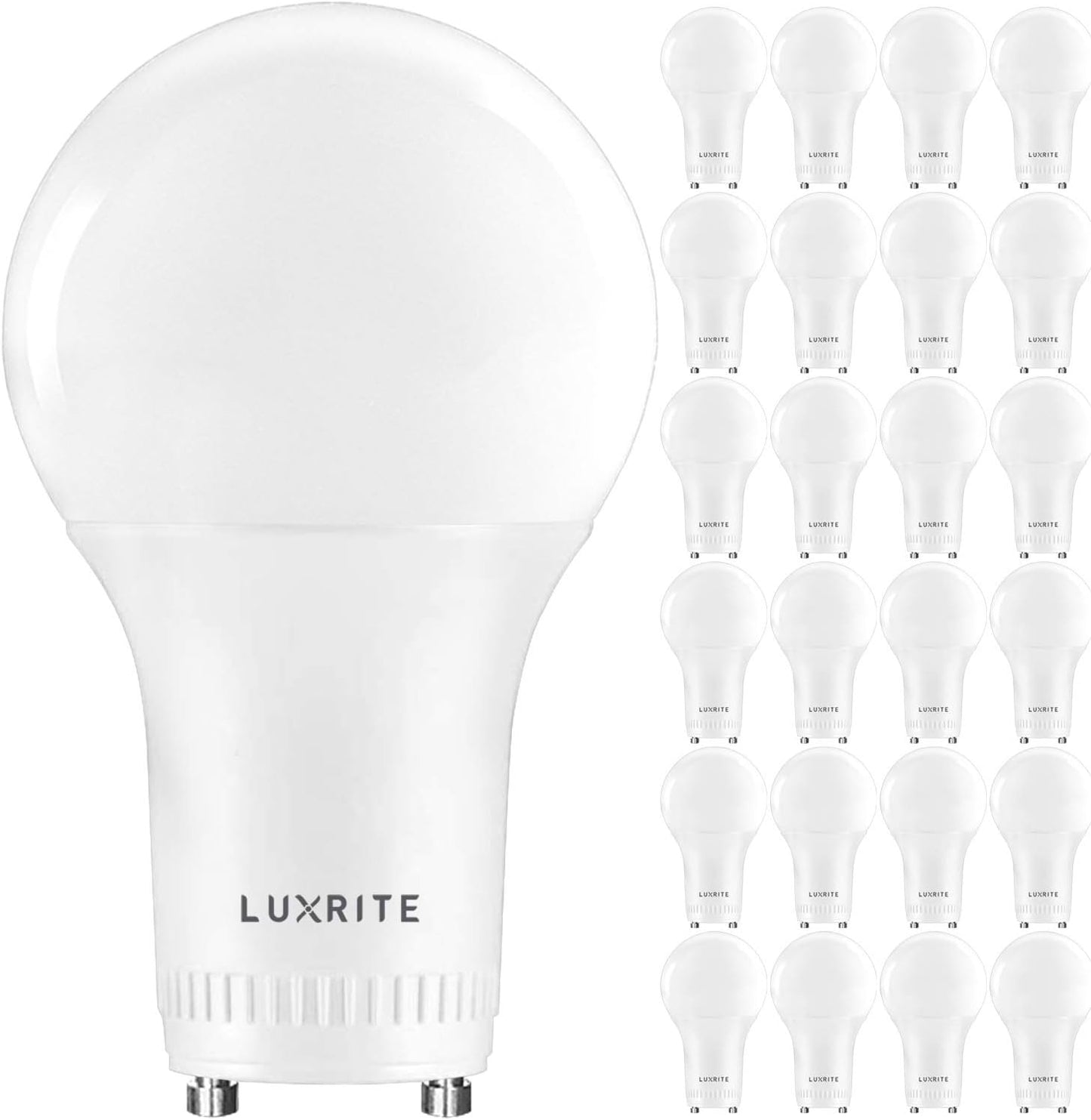 LUXRITE A19 LED GU24 Light Bulb - 60W Equivalent, Dimmable