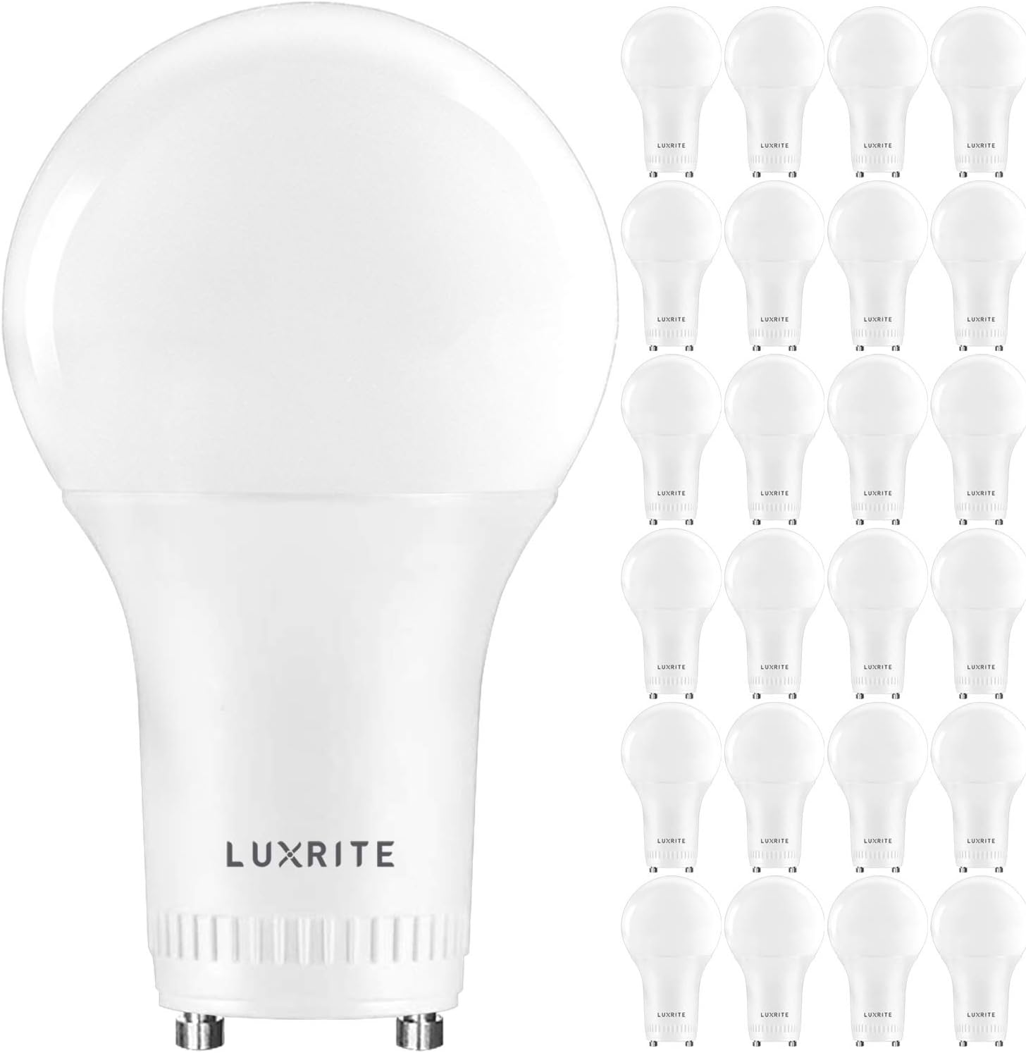 LUXRITE A19 LED GU24 Light Bulb - 60W Equivalent, Dimmable