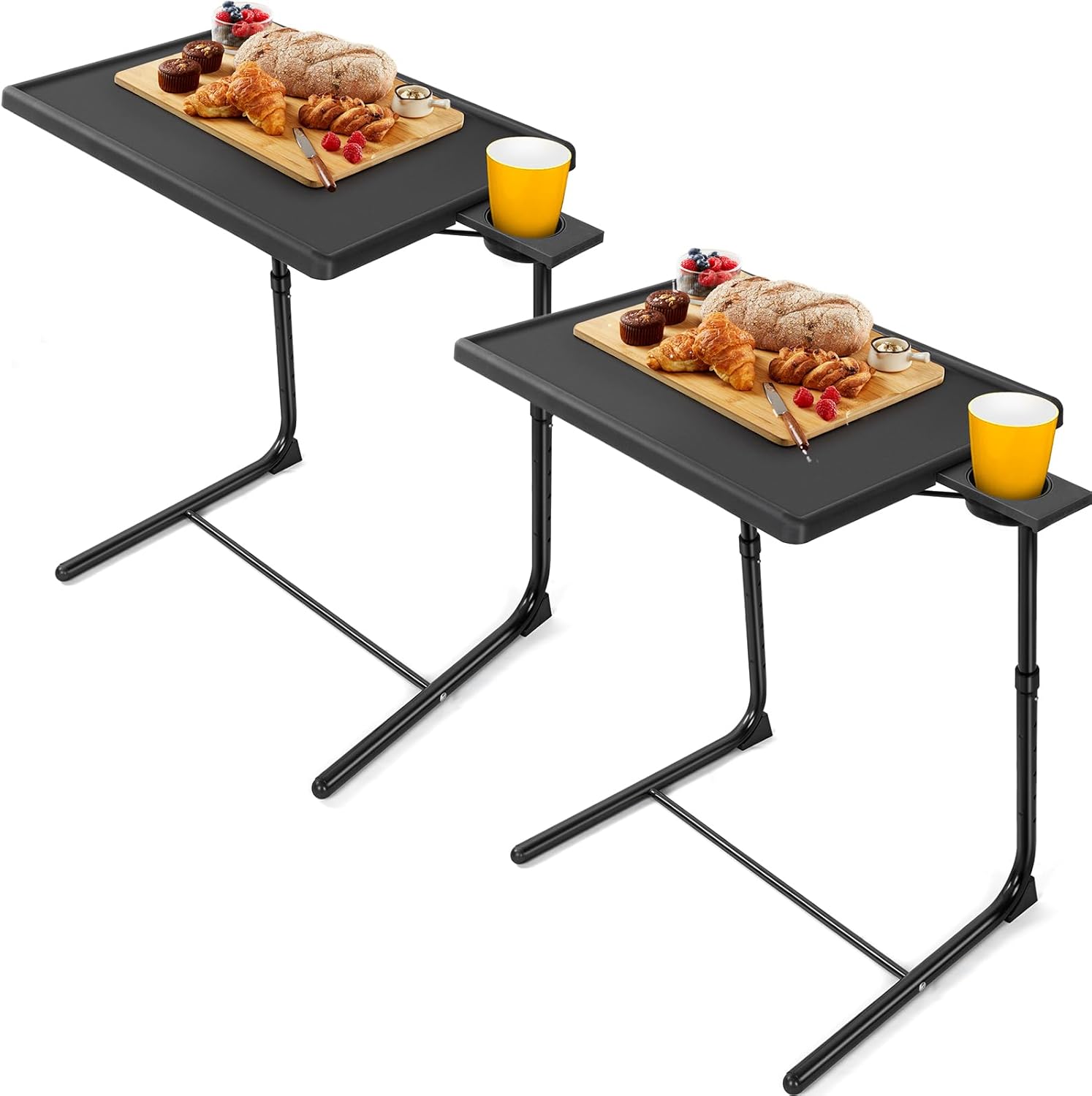 LORYERGO Folding TV Tray Tables - Ergonomic Design for Ultimate Comfort
