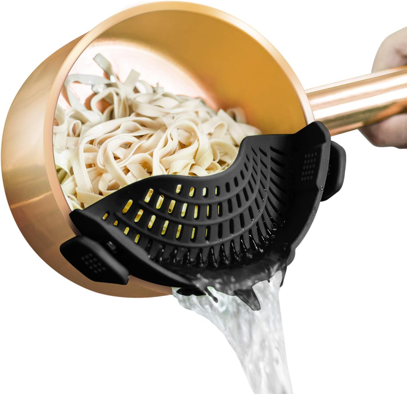 AUOON Silicone Clip On Strainer - Hassle-Free Straining