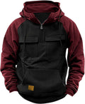 Military Style Men's Hoodie with Multi Pockets