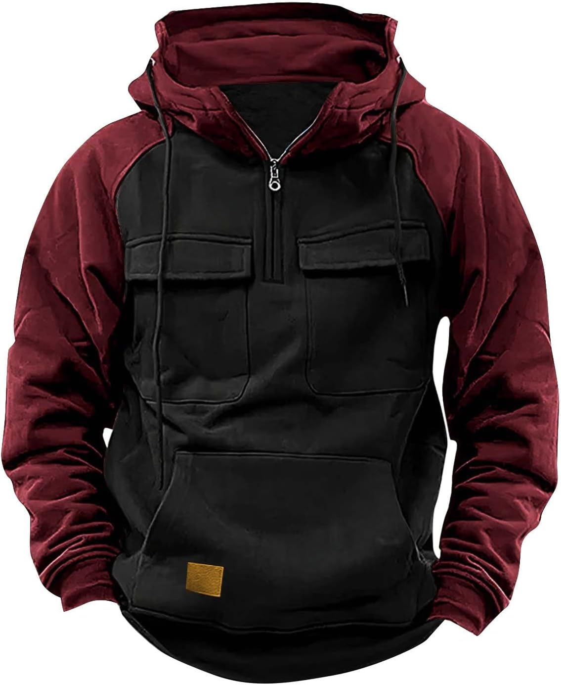 Military Style Men's Hoodie with Multi Pockets