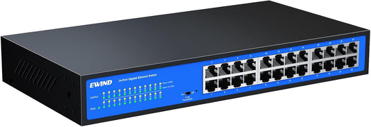 24 Port Gigabit Ethernet Switch with LED & Loop Prevention