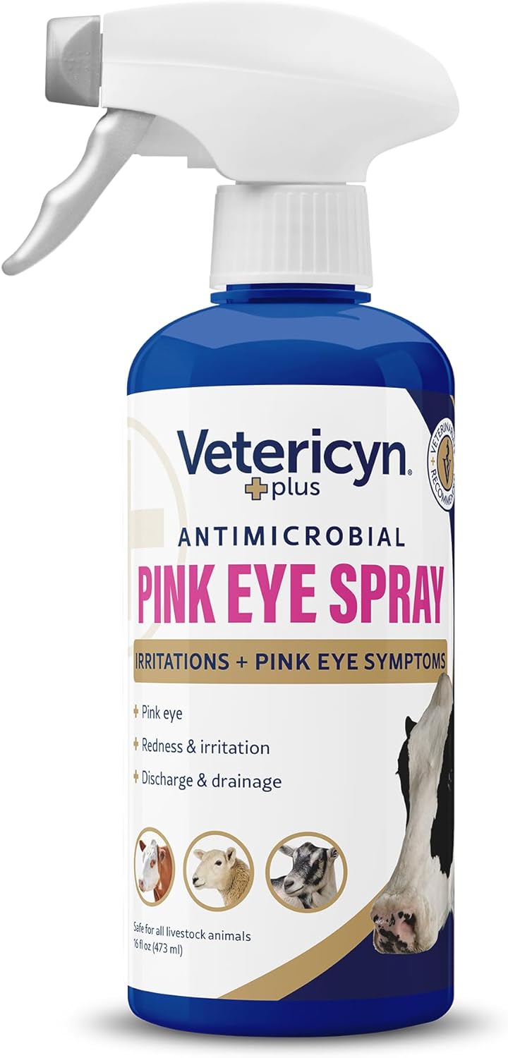 Vetericyn Plus Livestock Pink Eye Spray for Conjunctivitis Relief