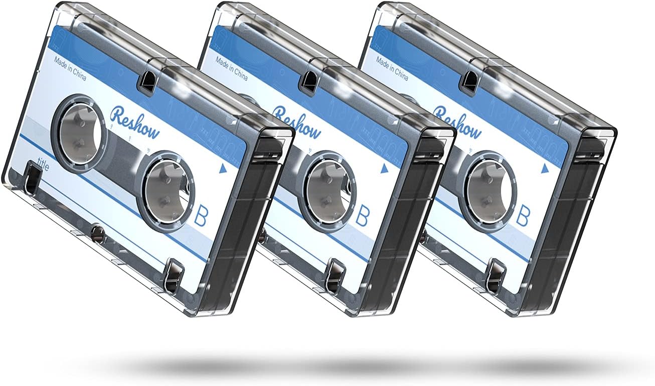Reshow Blank Micro Cassette Tapes - Ideal for Recording - 3 Pack
