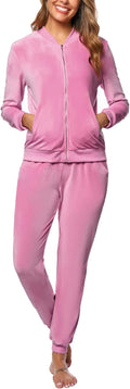 Velour Tracksuit Womens Sweatsuit Set - Cozy Zip Jacket & Joggers 95%