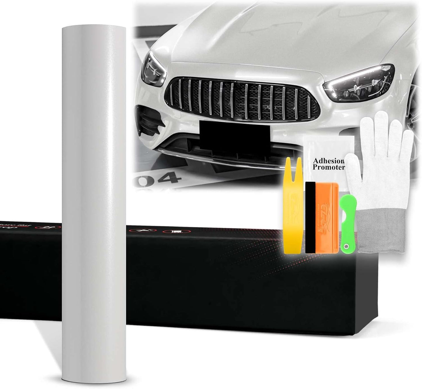 60inx72in Pearl White High Gloss Vinyl Wrap for Auto Stickers