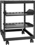 12U Open Frame Server Rack 23-40 in Adjustable Depth - 4 Post AV Rack