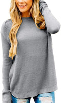 MEROKEETY Women's 2025 Fall Oversized Crew Neck Knit (Style PGR6)