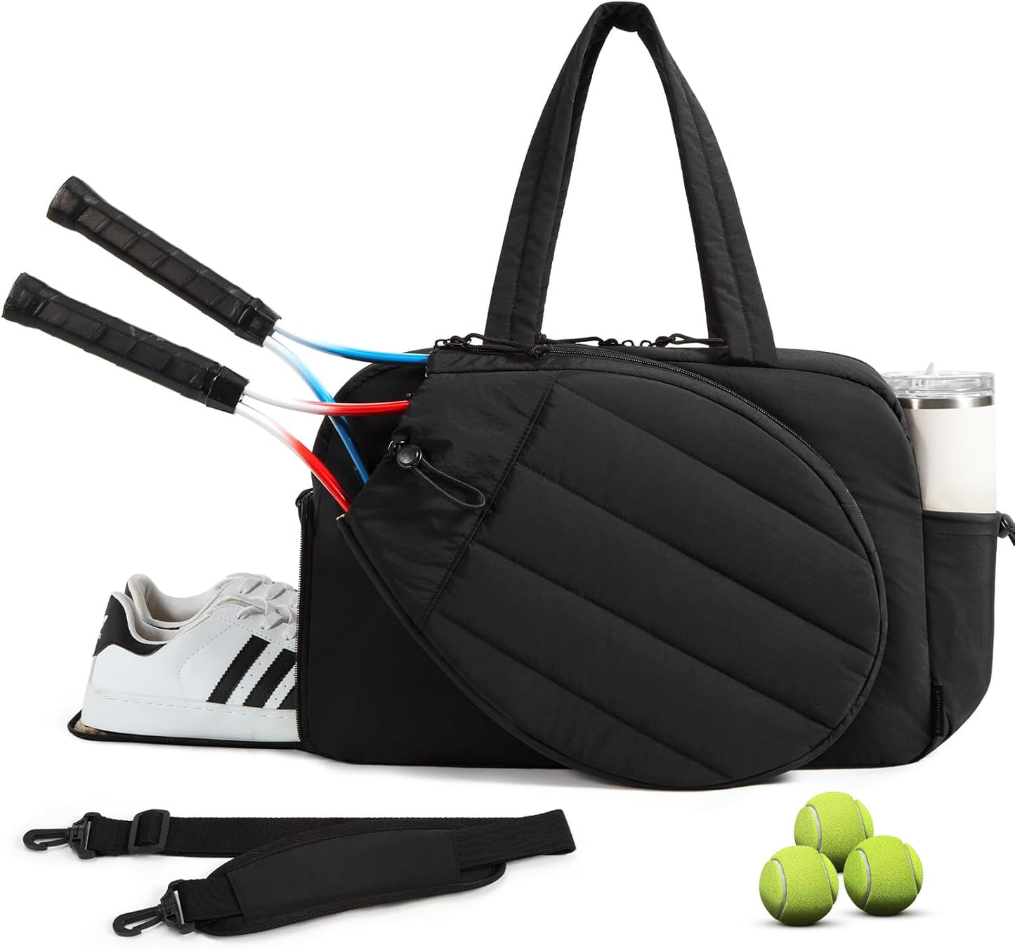 BAGSMART Tennis Gym Bag for Women with Shoe Compartment