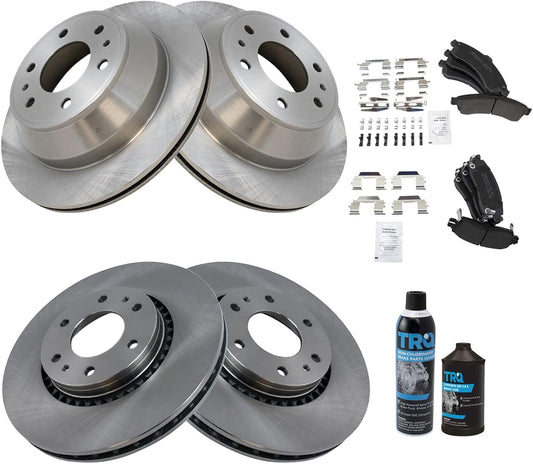 TRQ Semi-Metallic Brake Pad & Rotor Kit for GM SUV Trucks