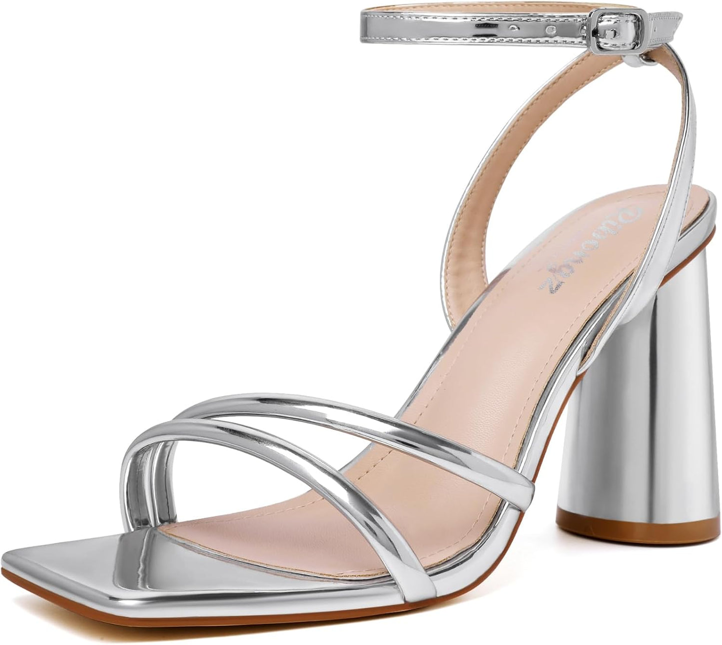 RIBONGZ Block Heels Prom Heeled Sandals for Women Stylish