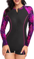 Daci Women Long Sleeve Rash Guard One Piece Swimsuit - UPF 50 Shirts