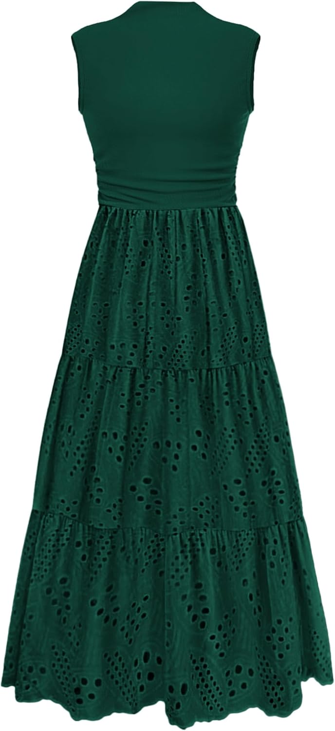 PRETTYGARDEN Summer Dresses for Women 2025 Casual Maxi Dress