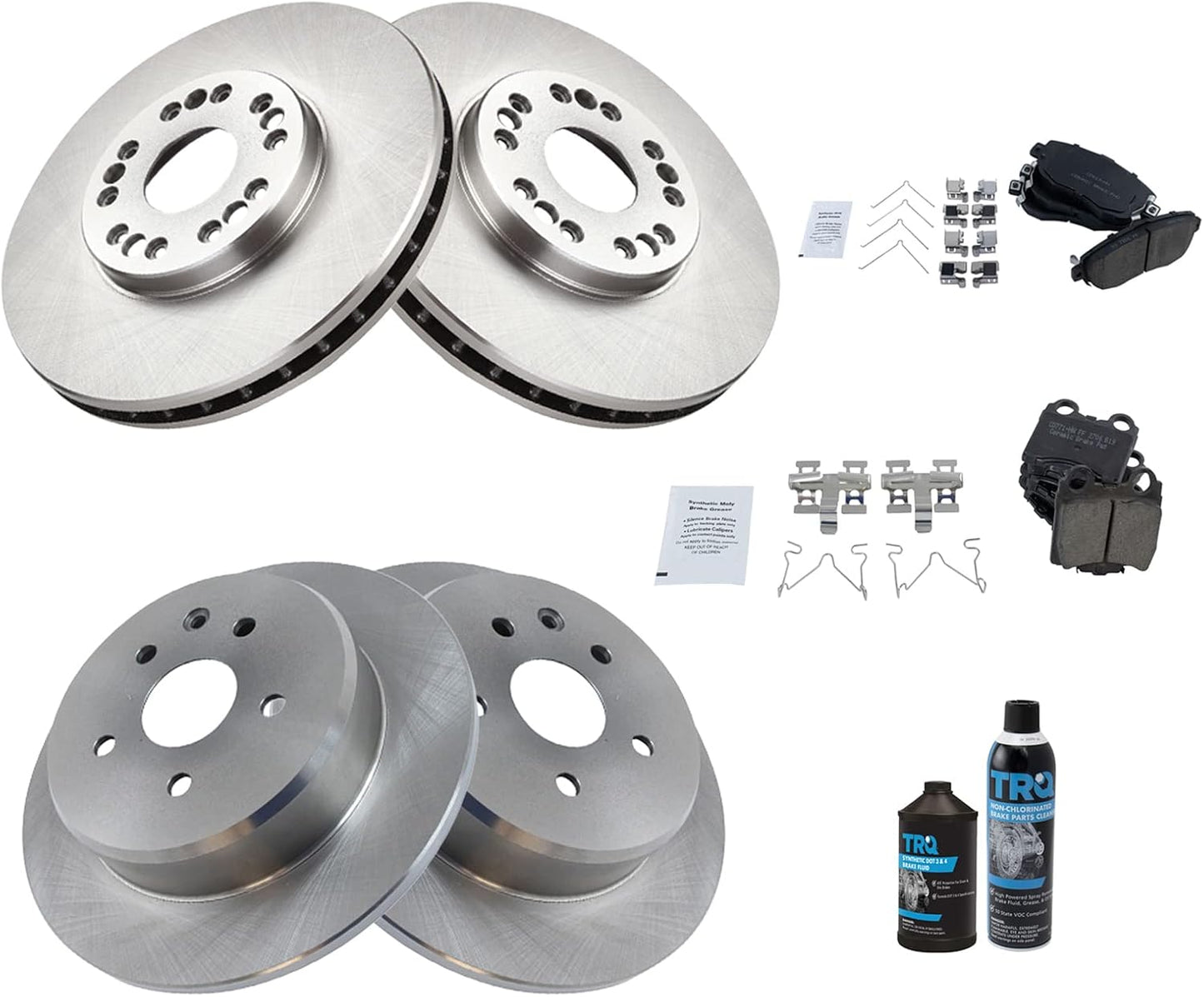 TRQ Brake Pad & Rotor Kit for Lexus GS300, GS400, GS430, IS300