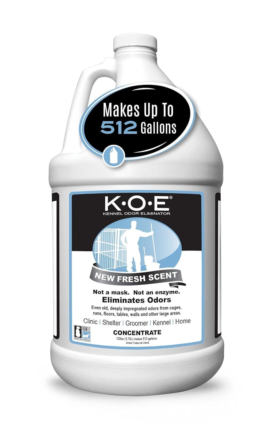 K.O.E. Fresh Scent Odor Eliminator Concentrate for Strong Odor