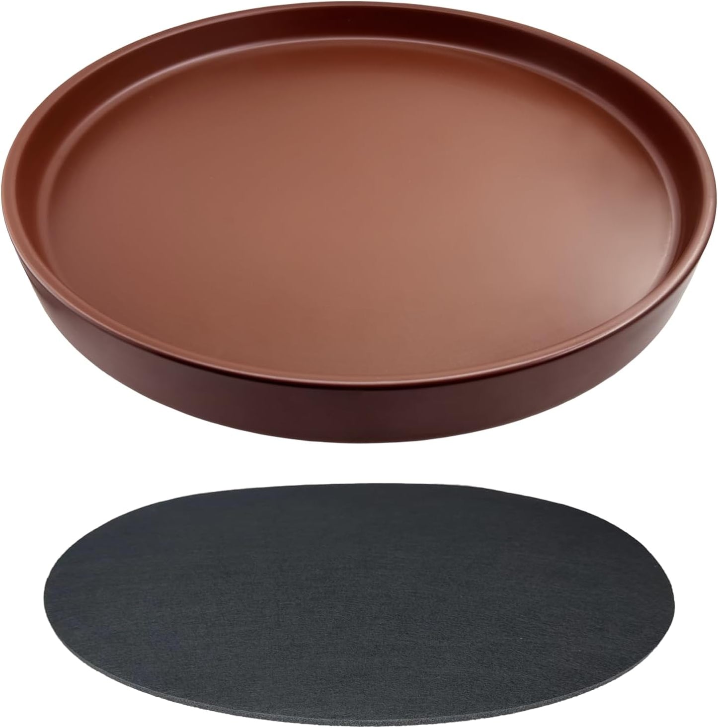 Durable 12 Inch Ceramic Plant Saucer Tray for Indoor Outdoor Use