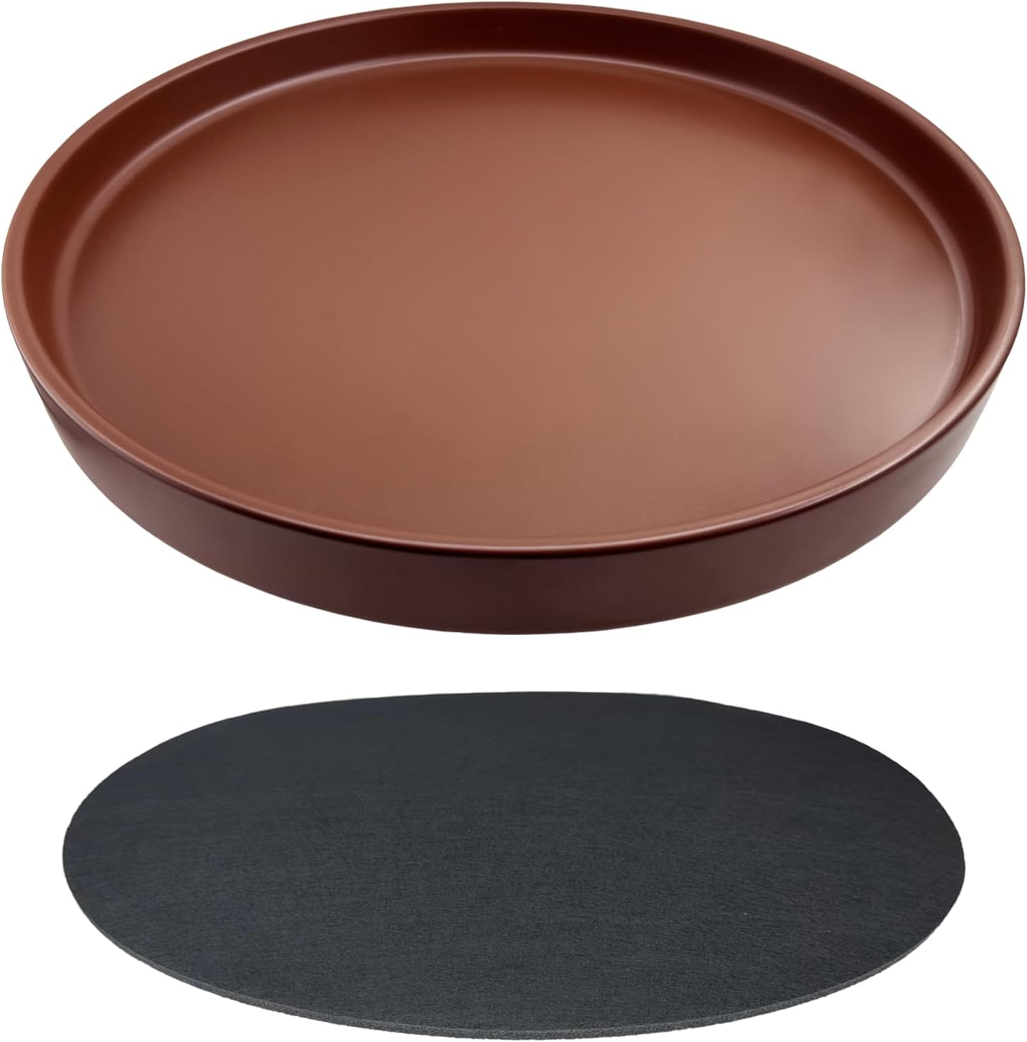 Durable 12 Inch Ceramic Plant Saucer Tray for Indoor Outdoor Use