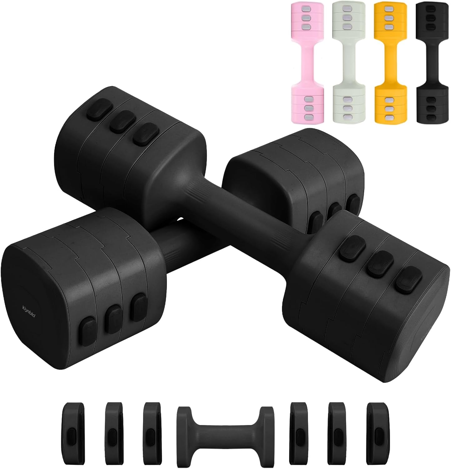 Adjustable Dumbbell Set of 2 for Women - 4 in 1 Free Weights
