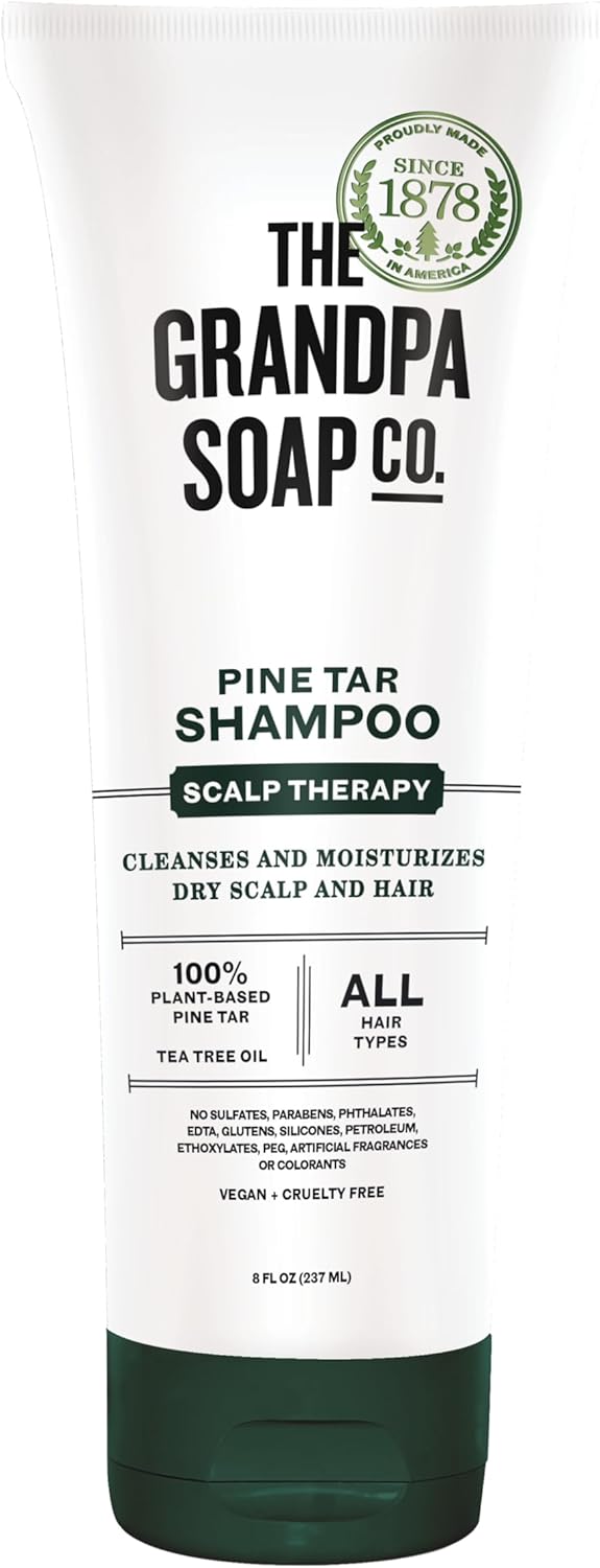 Pine Tar Shampoo - Cleanses & Moisturizes, Vegan, 8oz