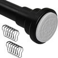 Matte Black Shower Curtain Rod 34-82 in - No Drill, Heavy Duty