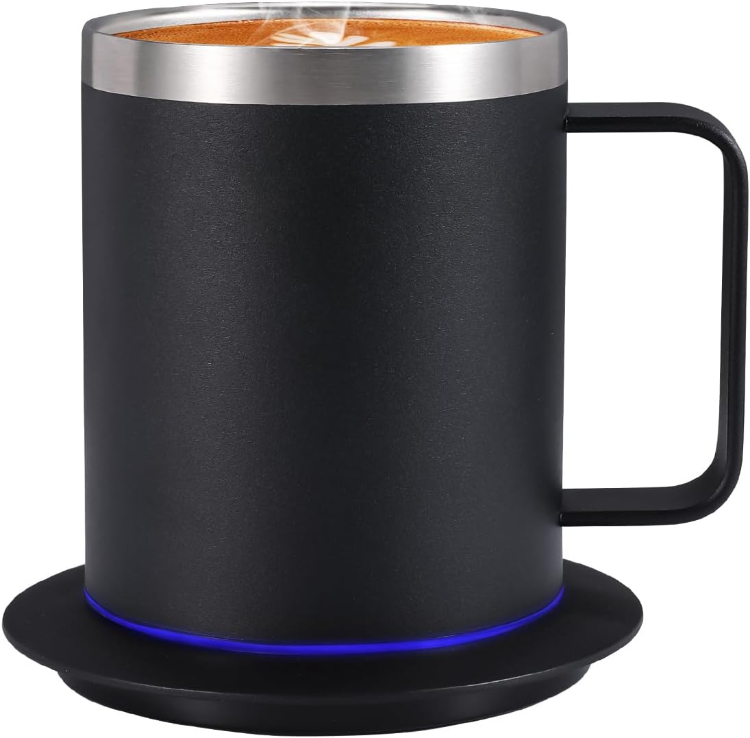 Smart Electric Heated Mug with 10Hrs Auto Shut Off for Coffee