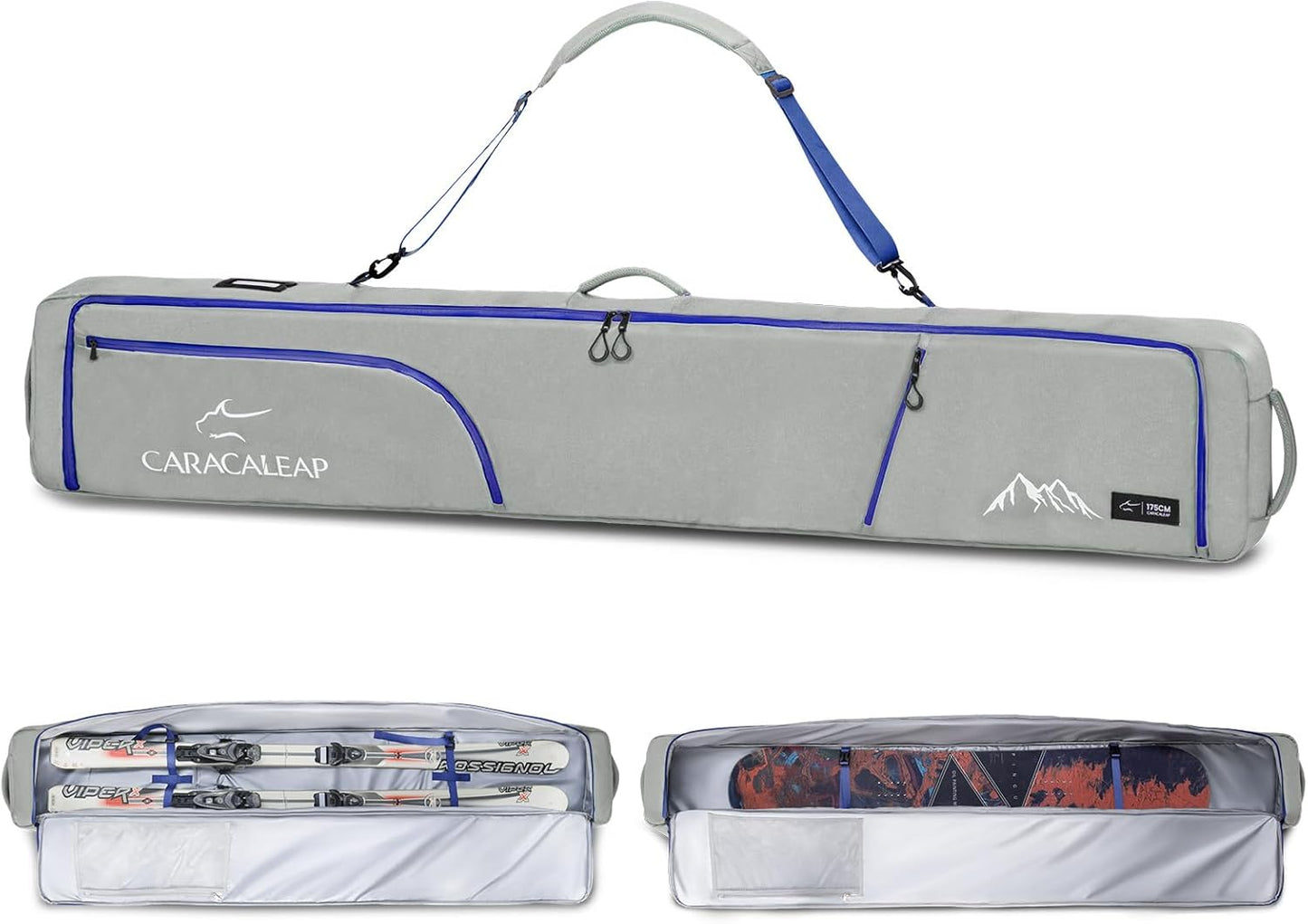 Padded Ski Snowboard Bag: Air Travel Ready