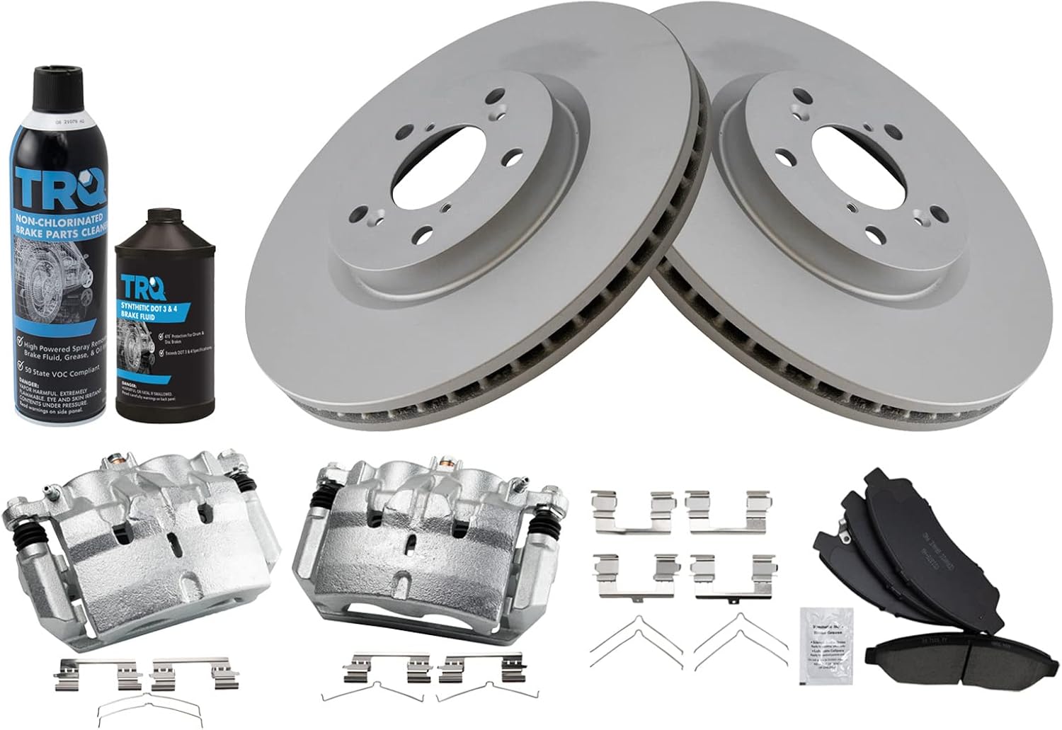 TRQ Front Brake Pad & Rotor Kit for 2007-2013 Acura MDX