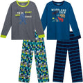 Eddie Bauer Boys' Pajama Set - Cozy 4-Piece Fleece Sleepwear