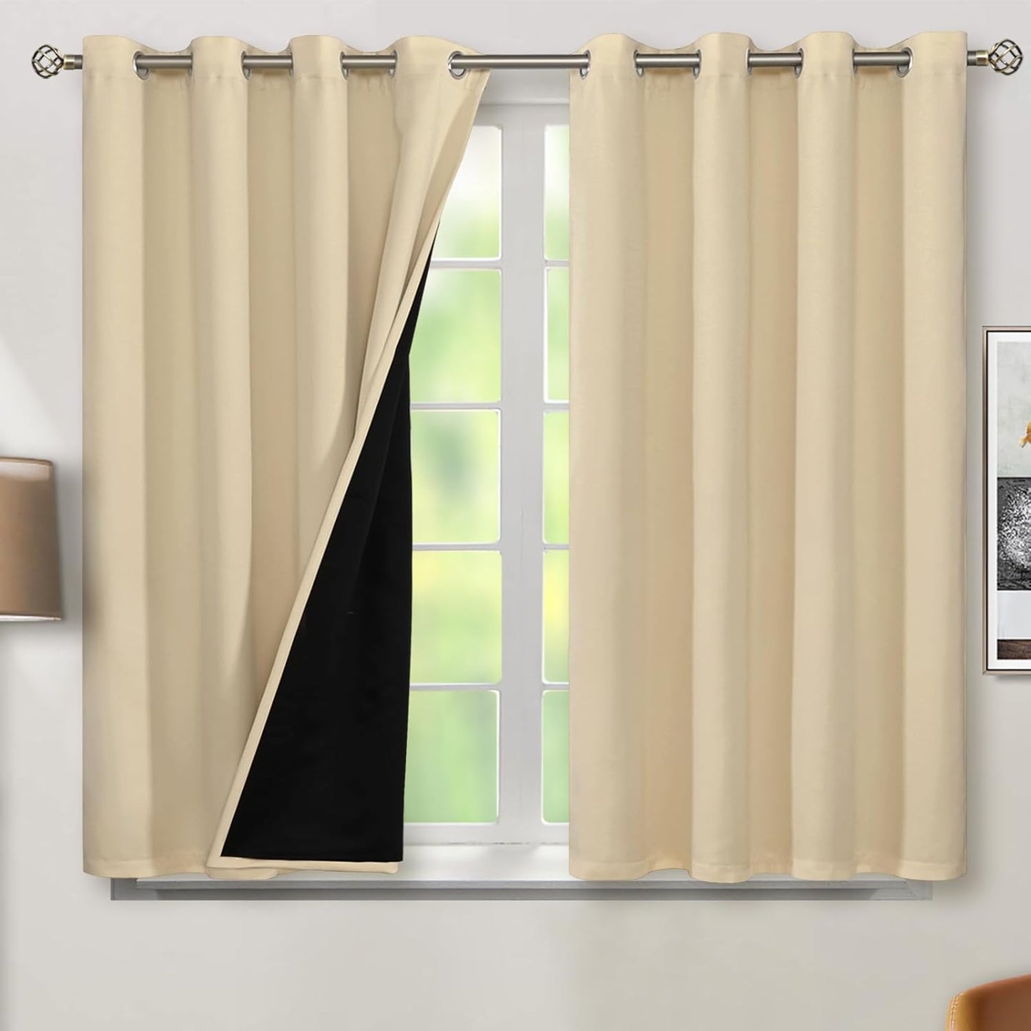 BGment Short Blackout Curtains for Bedroom, Energy Efficient