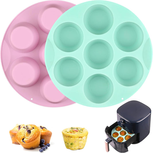 Sakolla Silicone Egg Bite Molds - Nonstick Air Fryer Pan