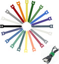 Patu Fastening Cable Ties - 30 Pcs Microfiber Cord Organizer