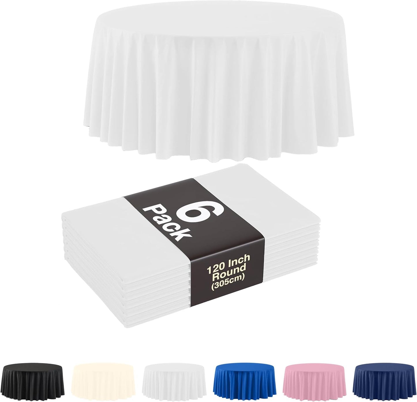 Exquisite 120 Inch Round Disposable Tablecloth for Events
