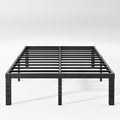 14 Inch Full Size Bed Frame No Box Spring Needed - Heavy Duty Platform
