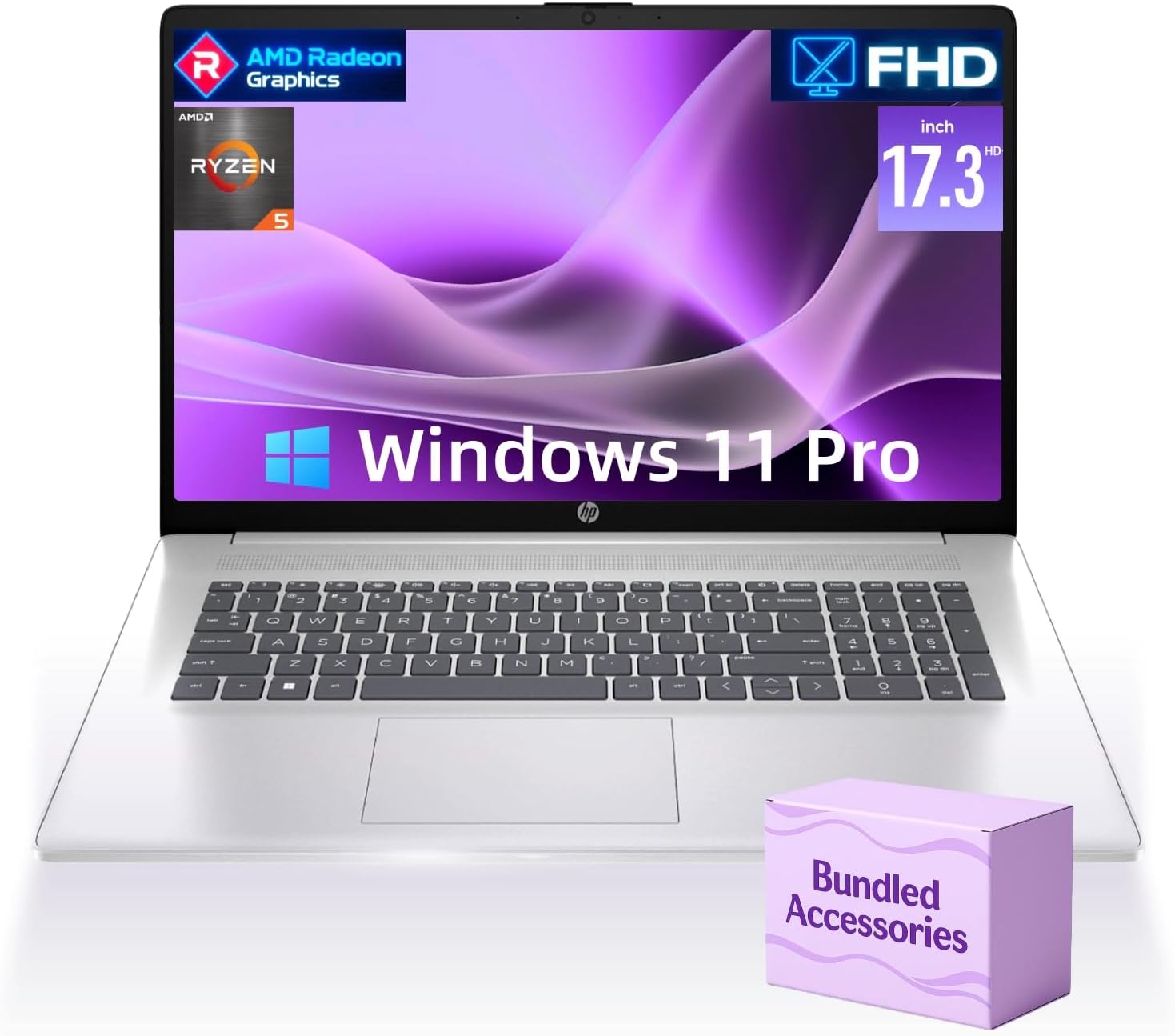 HP Flagship 17 Business Laptop with Ryzen 5 and 64GB RAM