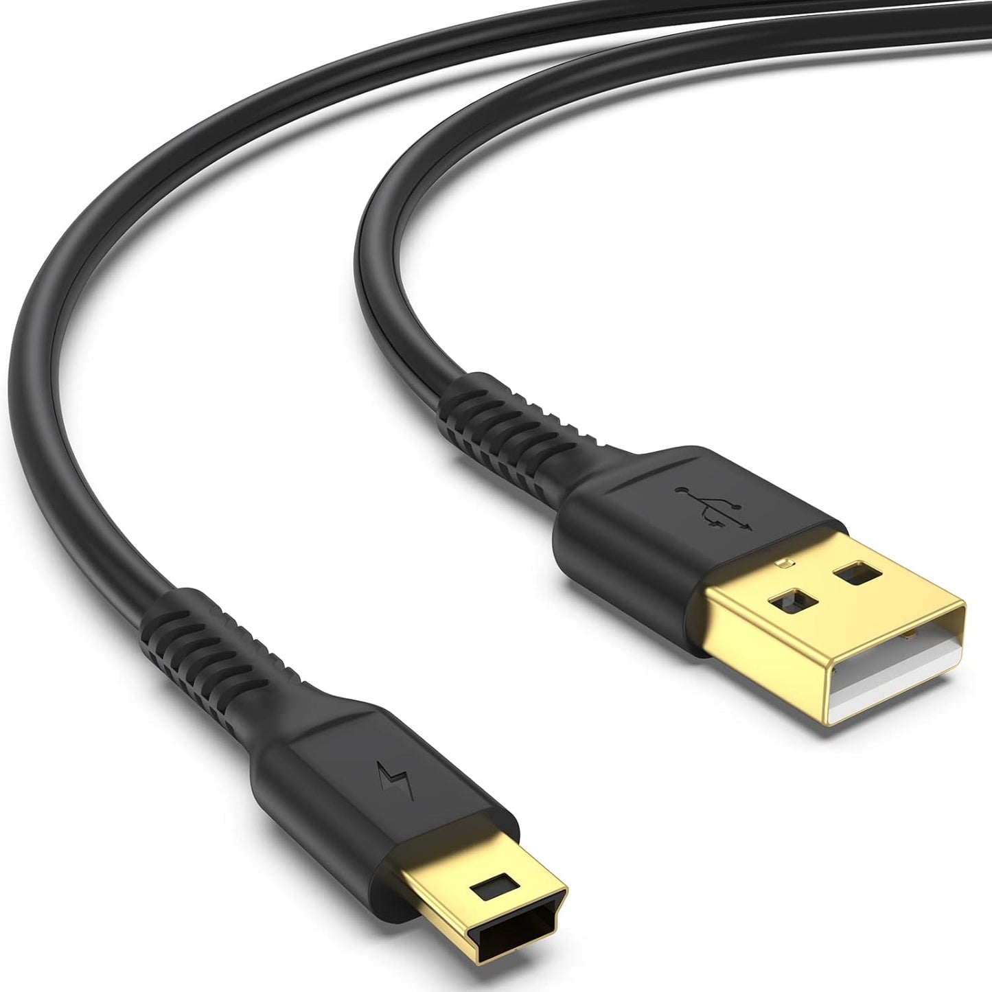 Fast Charging Mini USB Cable - Durable & Versatile - PS3, MP3, Camera Compatible
