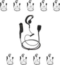 PROMAXPOWER G-Shape Earbud Earpiece 10-Pack - PTT Mic for Motorola