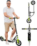 Kick Scooter for Adults Folding Adjustable Height Big Wheels - Smooth
