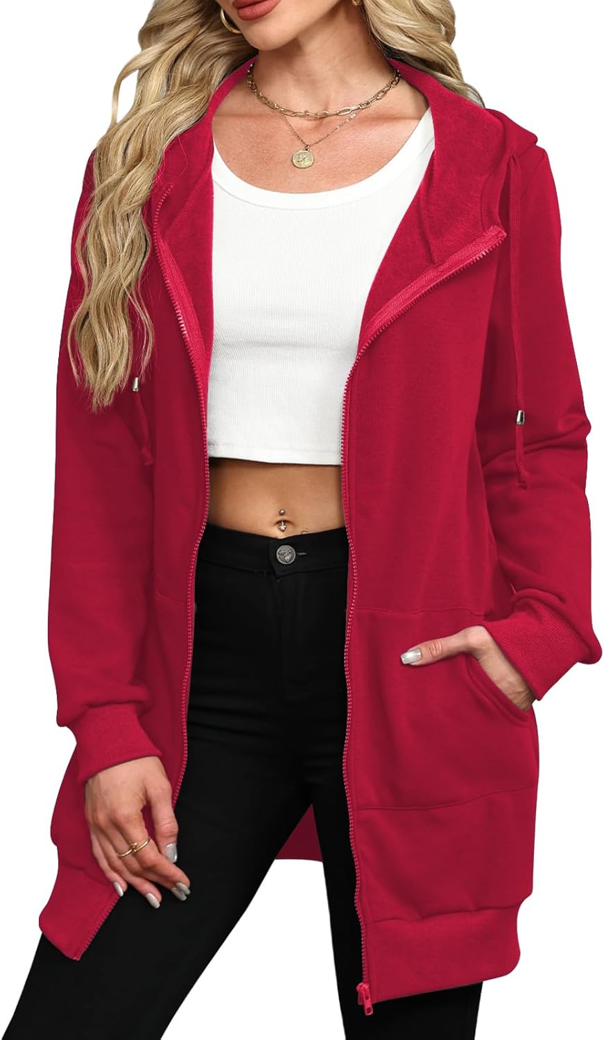 Locryz Women's Casual Zip Up Hoodies for Fall and Winter Wear