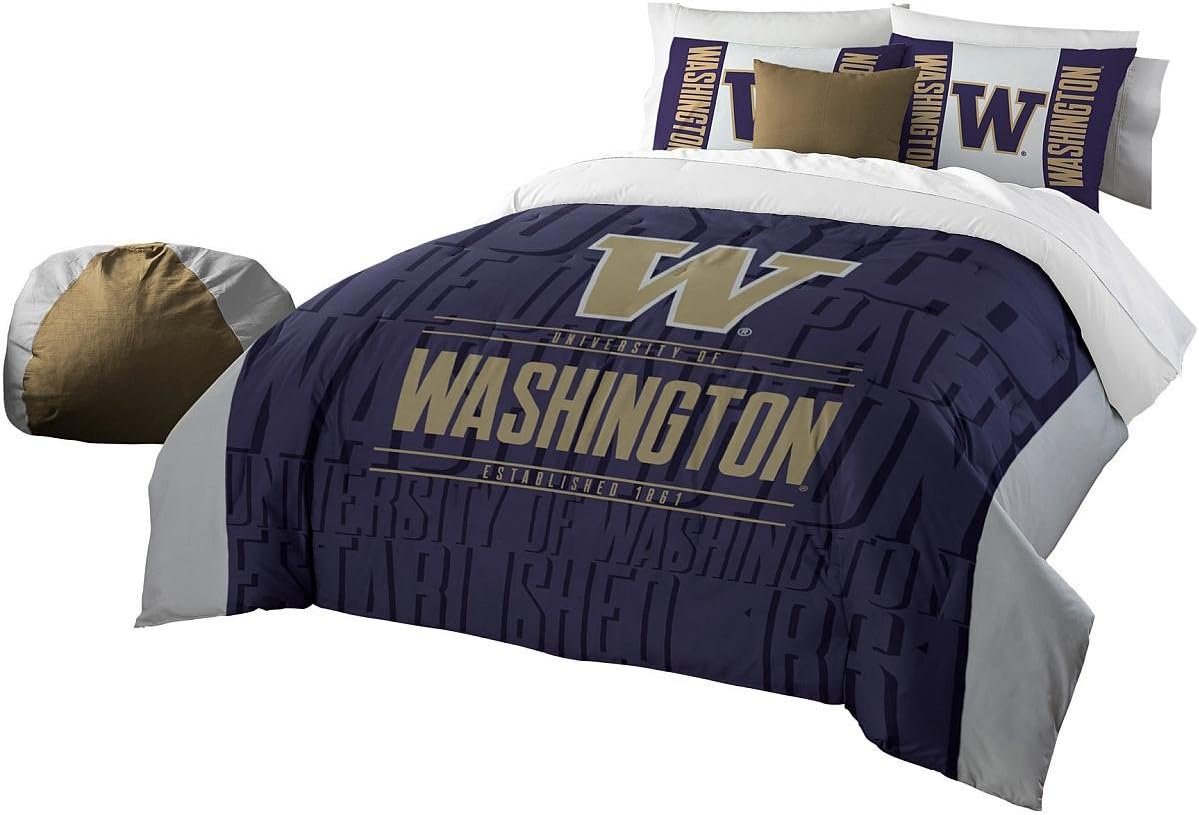 Northwest NCAA Unisex Comforter and Sham Set for Fans